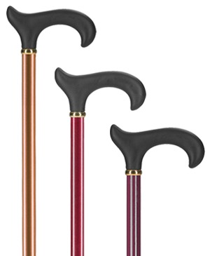Light metal walking sticks with Derby grip Softtouch - 100 kg